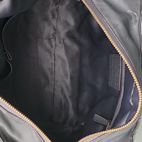 Coach Light Grey/Beige Python Embossed Leather Shoulder Tote Bag - Picture 14 of 15